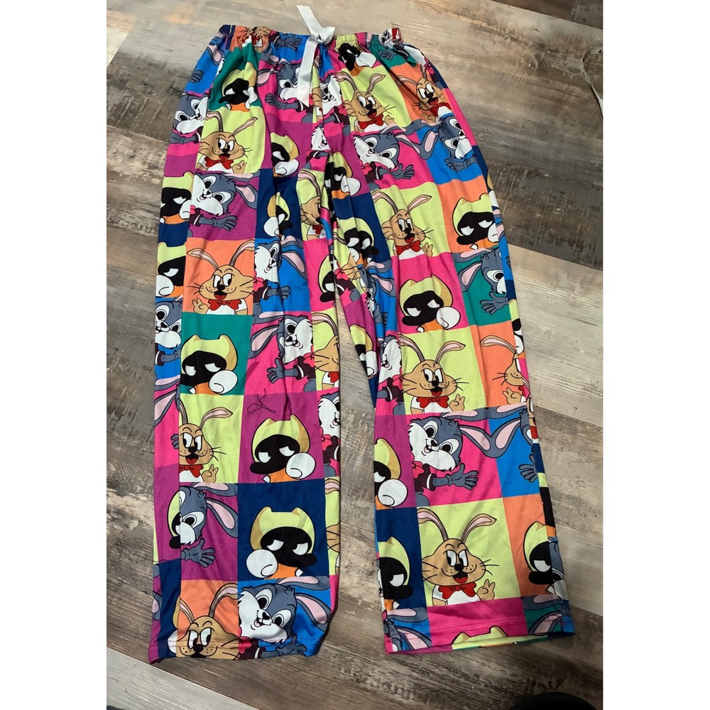 Looney Tunes Bugs Bunny Marvin the Martian Pajama Pants Multicolor Mens Medium